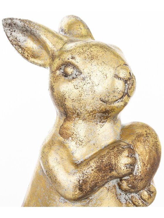 MIAhome MIAhome Figurka złota królik 30.5x13x15 cm Złoty