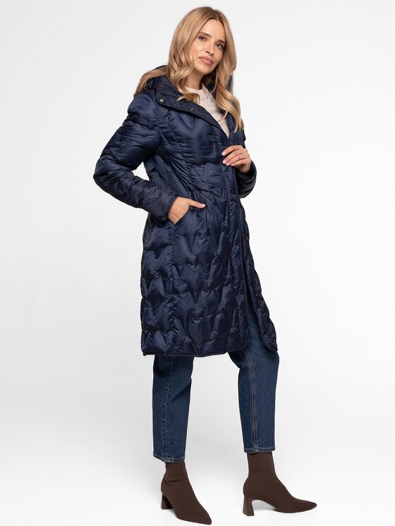 Perso Perso Dámska bunda BLH252020F Tmavomodrá Regular Fit