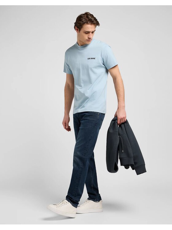 Lee Lee T-Shirt SS RELAXED GRAPHIC TEE Niebieski Relaxed Fit