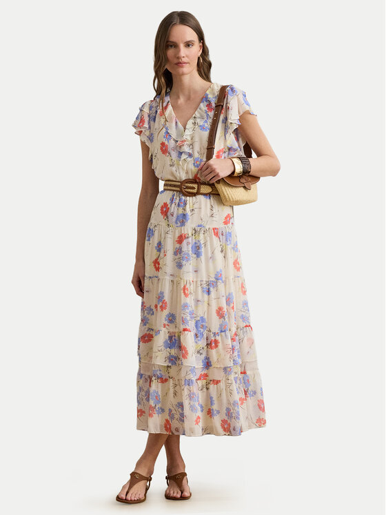 LAUREN RALPH LAUREN LAUREN RALPH LAUREN Letné šaty 200P08686001 Krémová Regular Fit