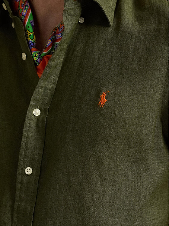 Polo Ralph Lauren Polo Ralph Lauren Marškiniai 710968912002 Chaki Custom Fit