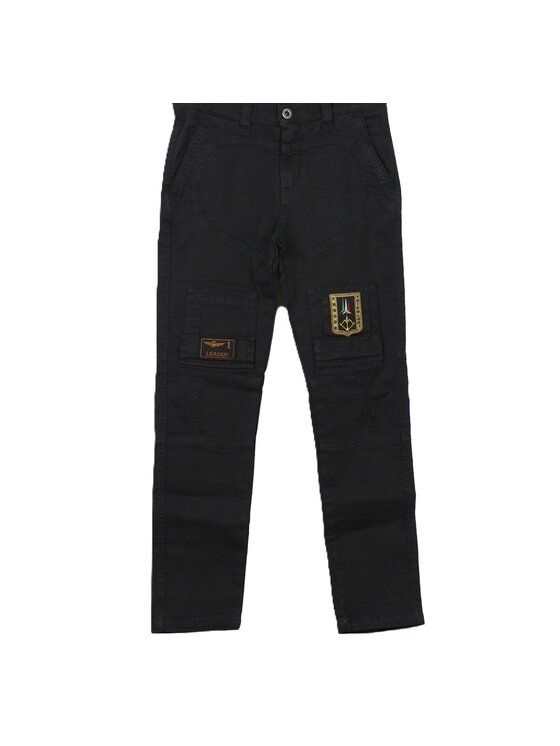 Aeronautica Militare Aeronautica Militare Pantaloni di tessuto Anti-G Nero Regular Fit
