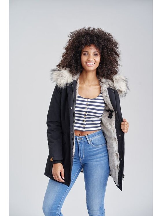 Navahoo Navahoo Kurtka zimowa Cristal Niebieski Casual Fit