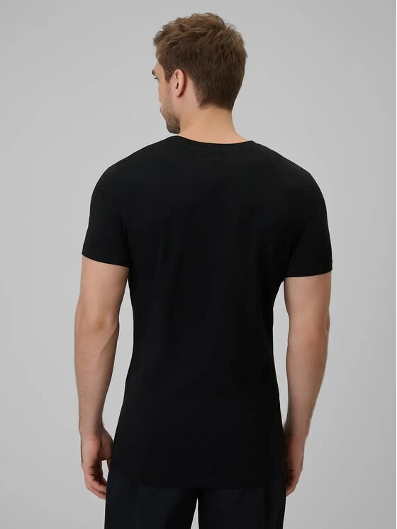 4F 4F T-Shirt 4FWMM00TTSHM3340-20S Czarny Slim Fit