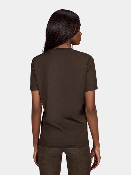 MADE BY SOCIETY MADE BY SOCIETY T-Shirt Obscura - T27473 Brązowy Basic Fit