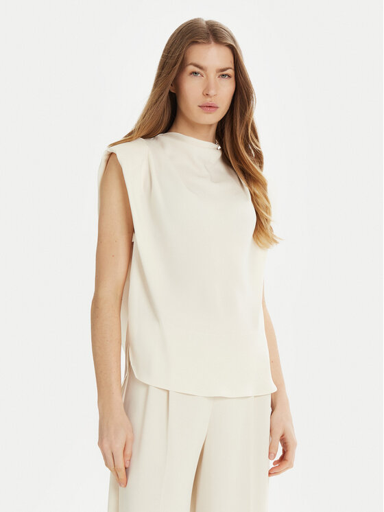 Marella Marella Blúz Armanda 2513161023 Ekru Regular Fit