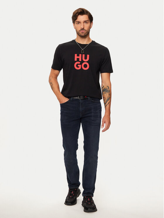 HUGO Hugo Jeans hlače 50522152 Mornarsko modra Slim Fit