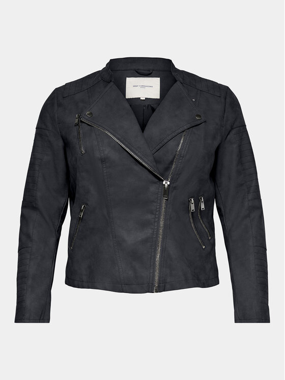 ONLY Carmakoma ONLY Carmakoma Яке от имитация на кожа Avana 15161651 Тъмносин Regular Fit