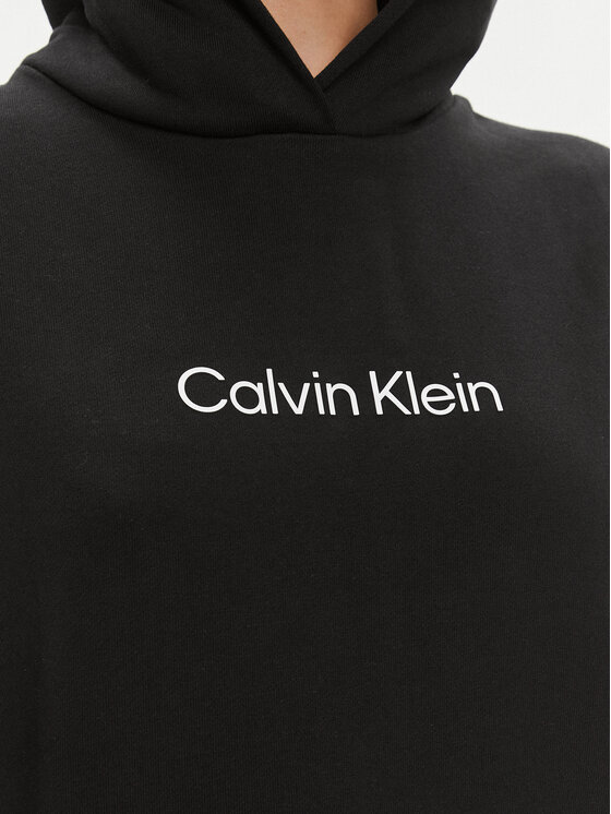 Calvin Klein Calvin Klein Rochie tricotată Hero Logo Hoodie Dress K20K206897 Negru Regular Fit