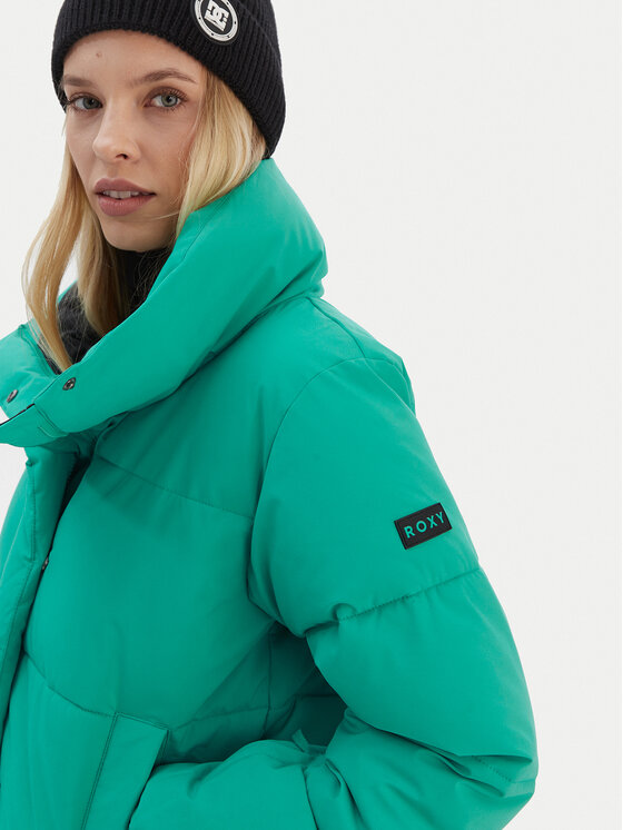 Roxy Roxy Smučarska jakna Snow Winter Rebel JK ERJTJ03545 Zelena Regular Fit
