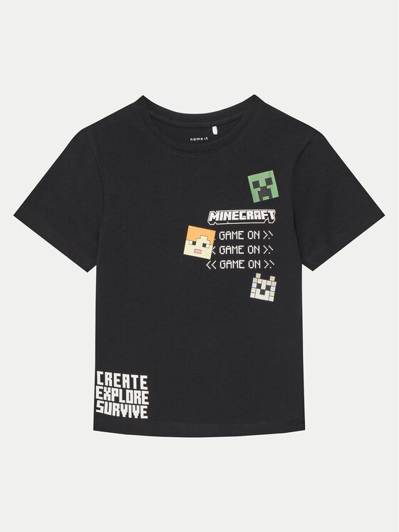 NAME IT NAME IT Tricou Jafar MINECRAFT 13238538 Negru Regular Fit