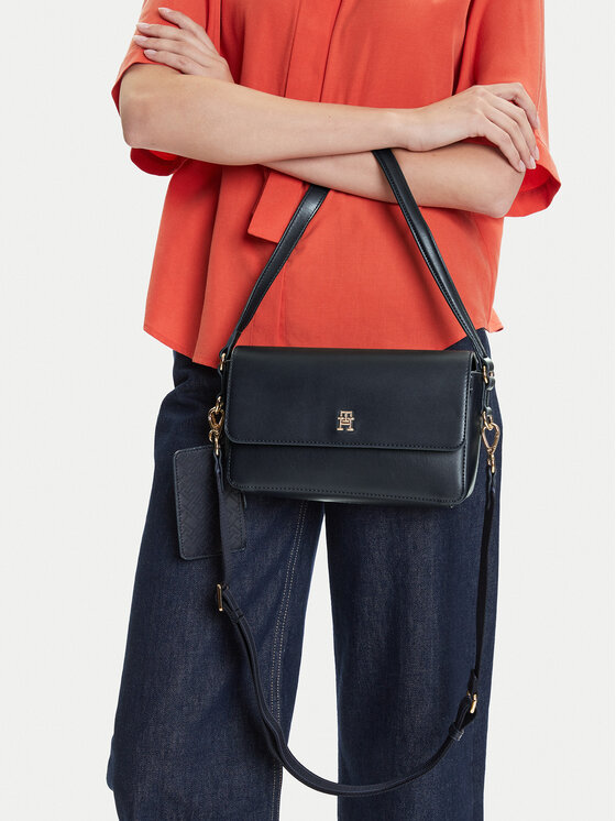 Tommy Hilfiger Tommy Hilfiger Torebka Th Distinct Conv Crossover AW0AW17219 Granatowy
