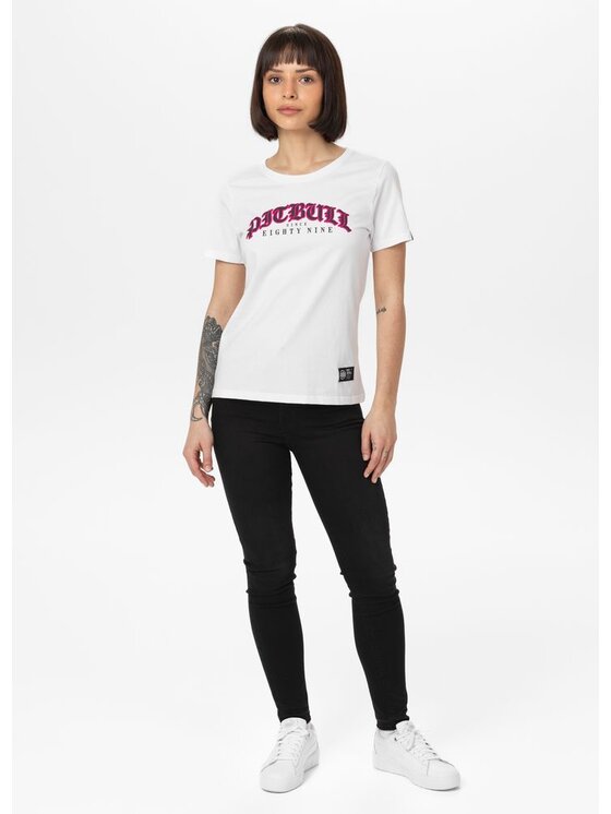 PITBULL PITBULL T-Shirt Koszulka damska TATTOO XS Biały Regular Fit