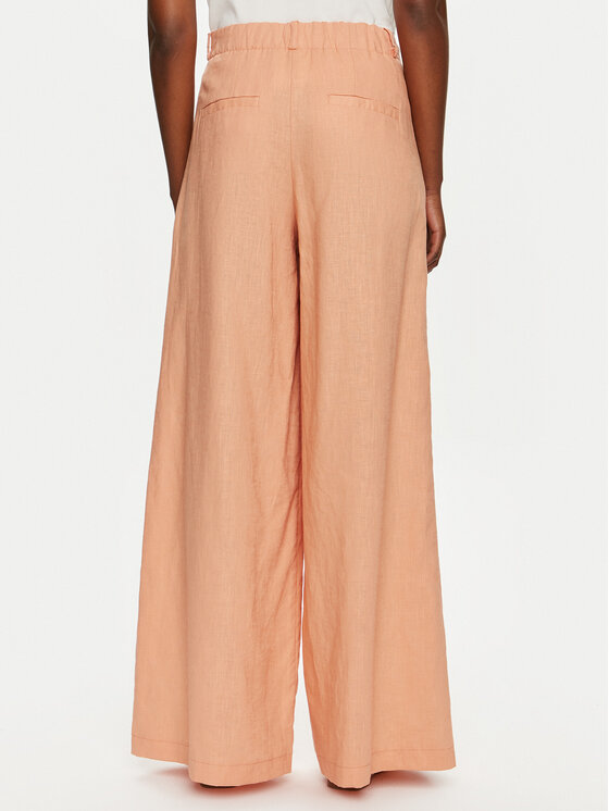 ViCOLO ViCOLO Kalhoty z materiálu TB2700 Oranžová Relaxed Fit