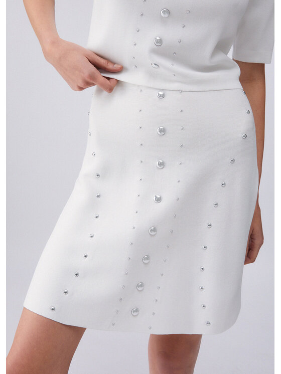 Liu Jo Liu Jo Spódnica mini WA6091MS55N10701 Biały Regular Fit