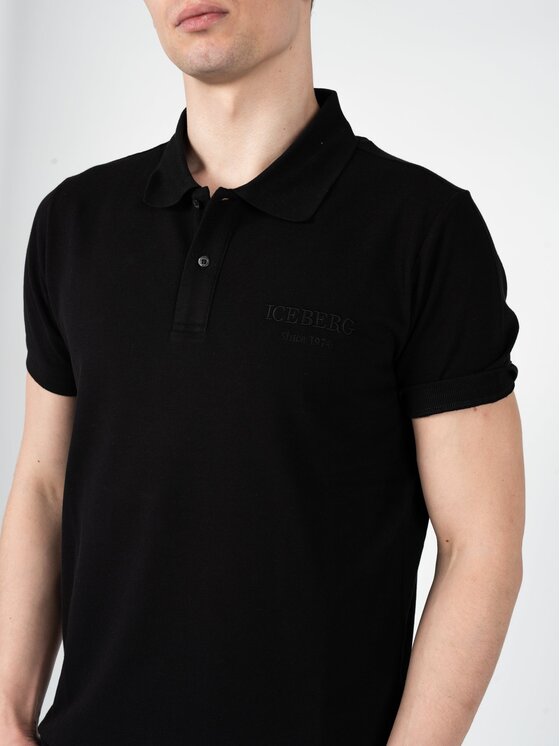 Iceberg Iceberg Polokošile F030631A Černá Regular Fit