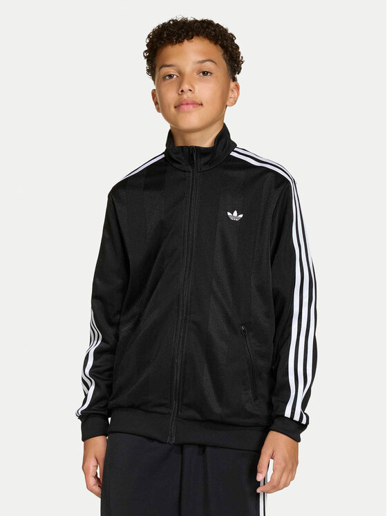 adidas adidas Džemperis Firebird Jacquard KC6845 Juoda Loose Fit