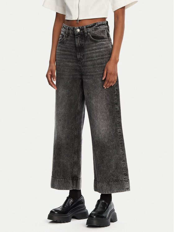 HUGO HUGO Blugi Gevane 50530309 Negru Wide Leg