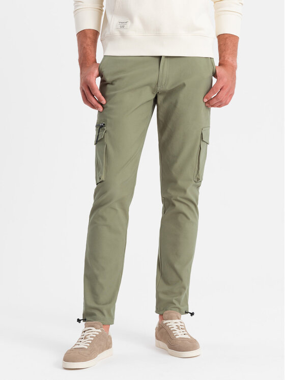 Ombre Spodnie cargo, rozmiar XXL Khaki, OM-PACG-0196
