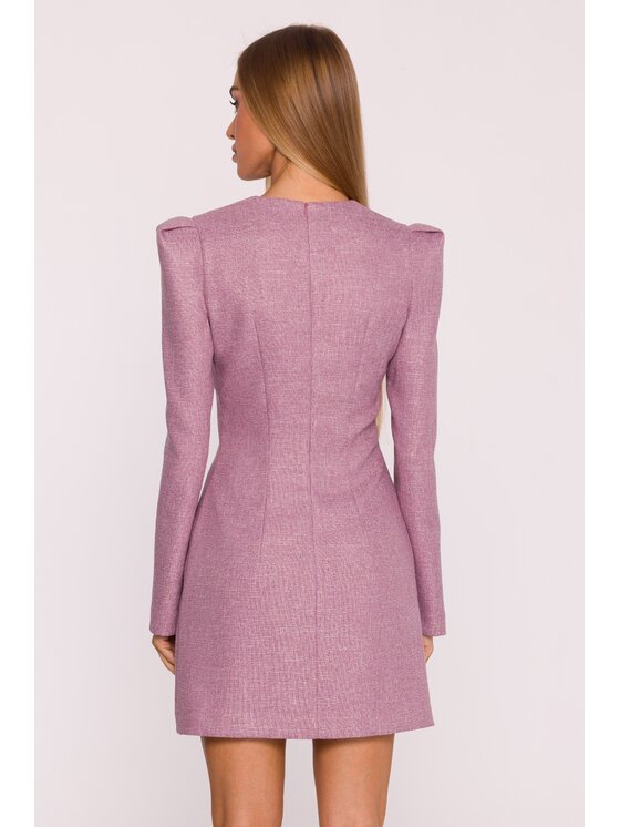 Made of Emotion Made of Emotion Sukienka wieczorowa M869 Brązowy Modern Slim Fit