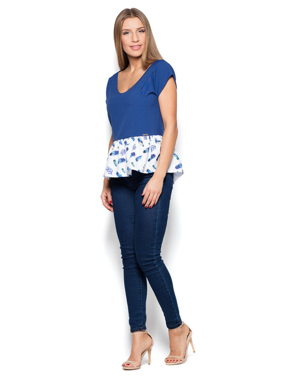 Lenitif Lenitif Blusa K431 Blu scuro Regular Fit