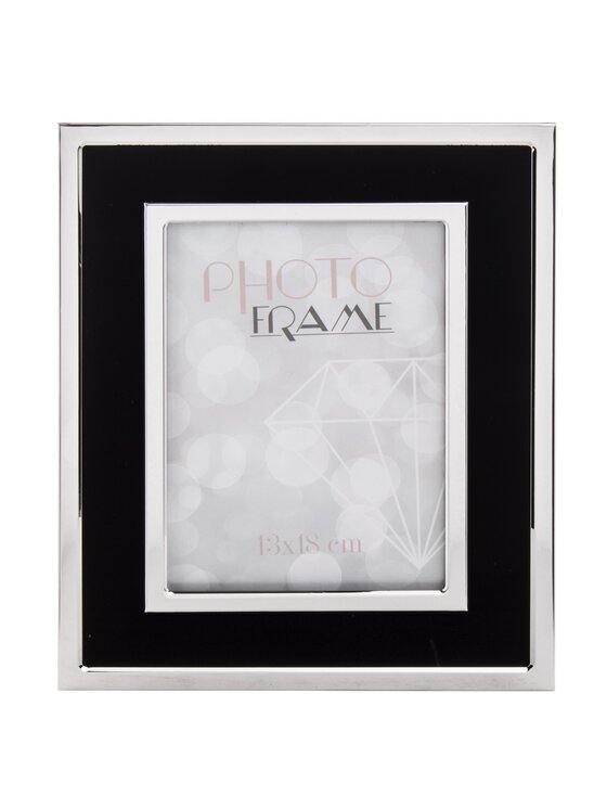 MIAhome MIAhome Ramka na zdjęcia srebrno-czarna 27x22 cm SILVINA Czarny