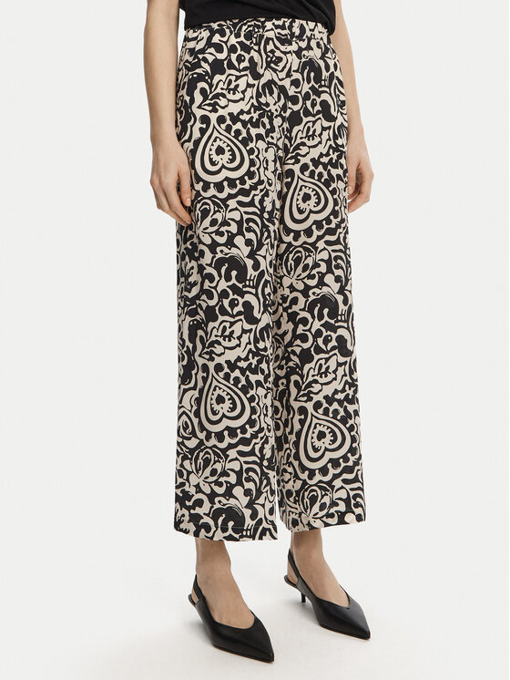 Weekend Max Mara Weekend Max Mara Kalhoty z materiálu Reed 2515131082 Černá Regular Fit