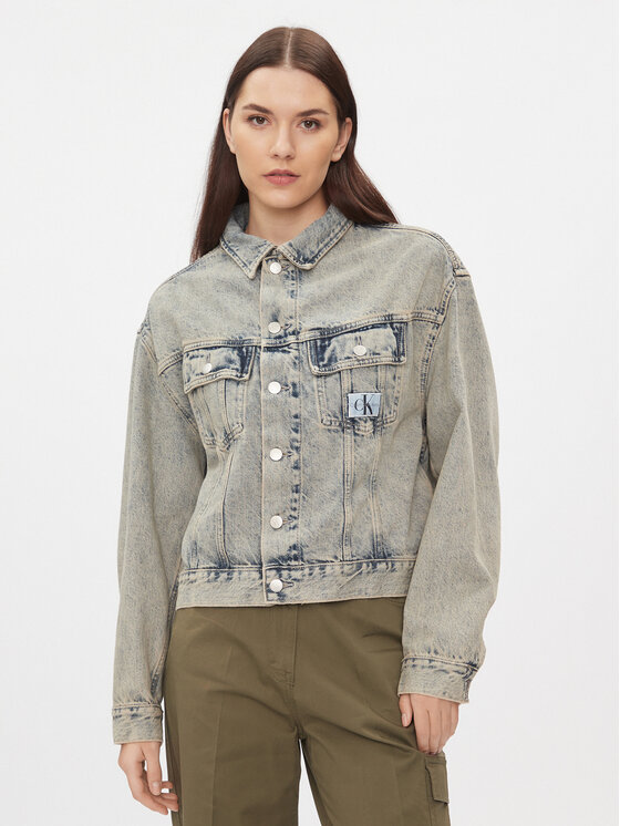 Calvin Klein Jeans Calvin Klein Jeans Τζιν μπουφάν J20J222501 Μπλε Boxy Fit