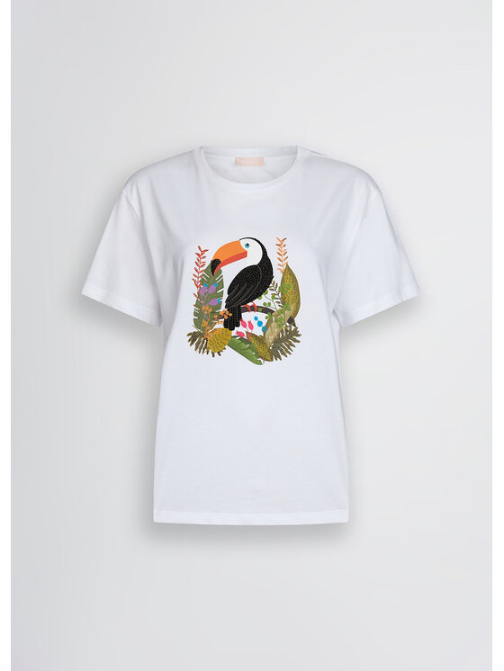 Liu Jo Liu Jo T-shirt WA5230JS904M9671 Bianco Regular Fit