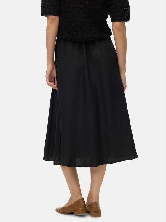 Vero Moda Vero Moda Midi sukně Melaney 10304134 Černá Regular Fit
