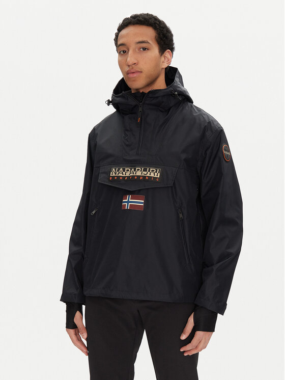 Napapijri Napapijri Bunda anorak Rainforest Next Sum NP0A4ILW Černá Loose Fit