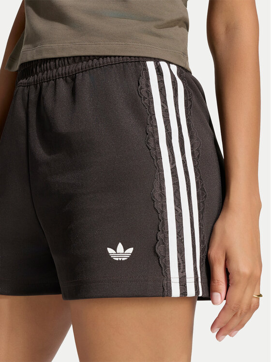 adidas adidas Szorty sportowe Lace 3 Stripes LG4266 Brązowy Regular Fit