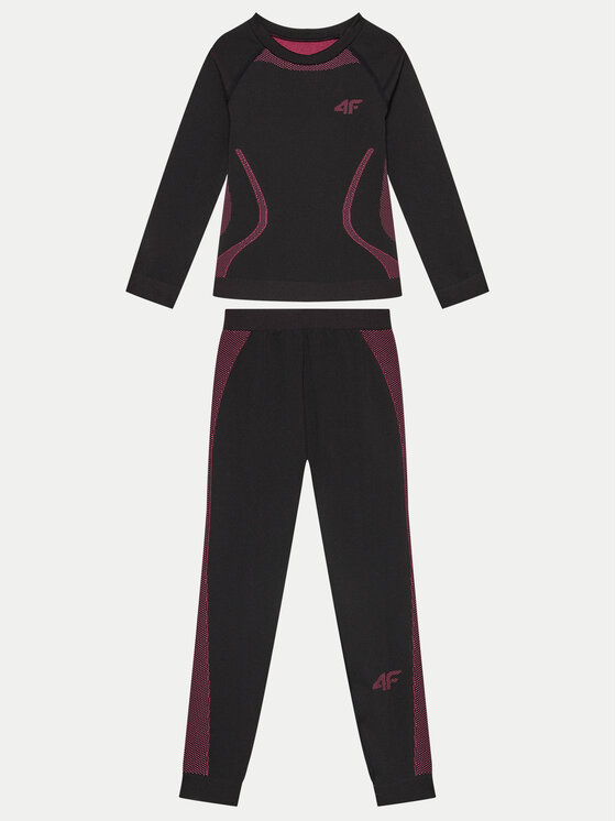 4F Set di biancheria intima termica 4FJWAW24USEAF150 Nero Slim Fit, taglia : 164