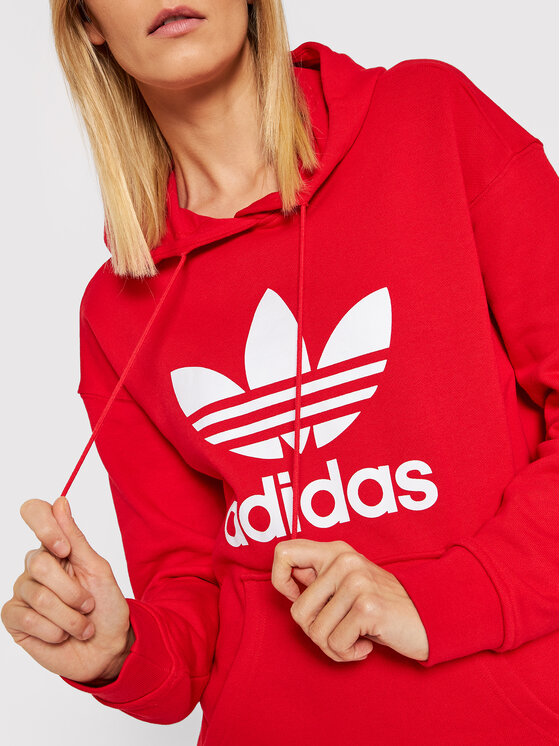 adidas Sweatshirt adicolor Trefoil HE6953 Rot Regular Fit | Modivo.at