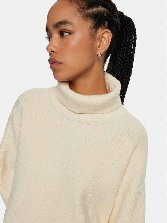 Gestuz Gestuz Bluză cu gât Meba 10909324 Bej Loose Fit