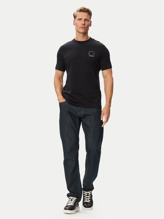 KARL LAGERFELD KARL LAGERFELD Тишърт 755026 563224 Тъмносин Regular Fit