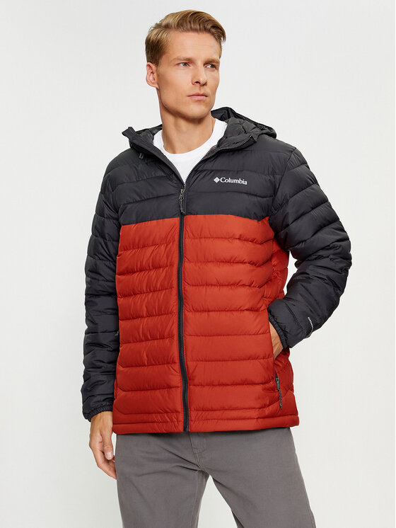 Columbia Prechodná bunda Powder Lite Hooded Jacket Oranžová Regular Fit