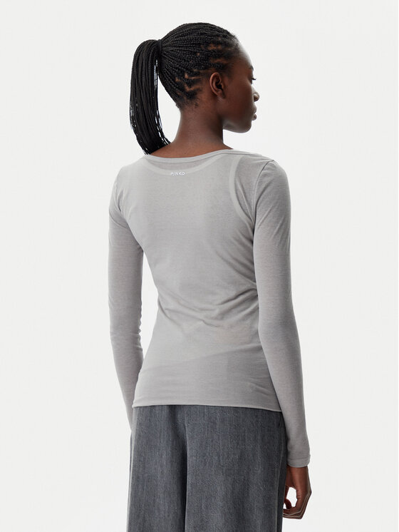 PINKO PINKO Bluzka 104653 A2CL Szary Regular Fit
