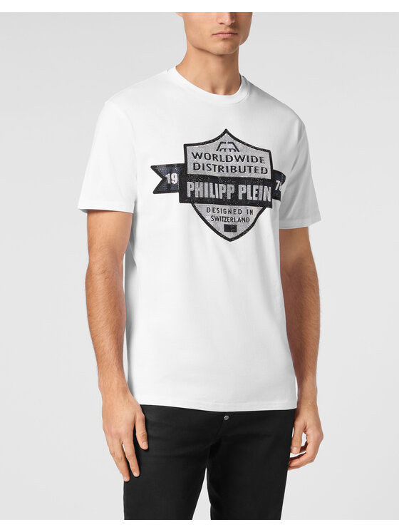 PHILIPP PLEIN PHILIPP PLEIN T-Shirt 22945 Bílá Regular Fit