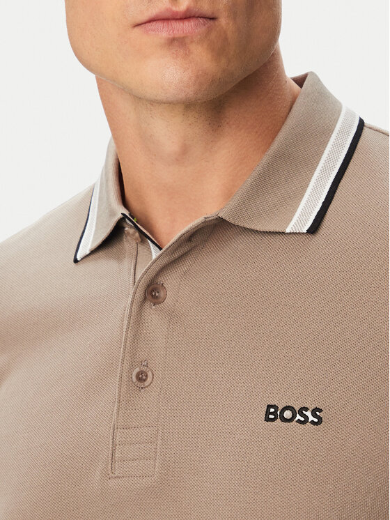 BOSS BOSS Pólóing Plisy 50536609 Zöld Regular Fit