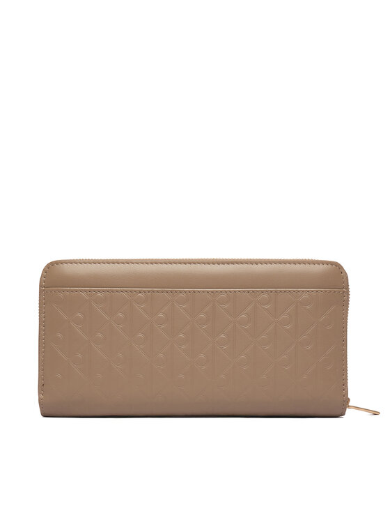Calvin Klein Calvin Klein Novčanik Emblem Aop Embossed Long Wallet LV04F1097G Bež