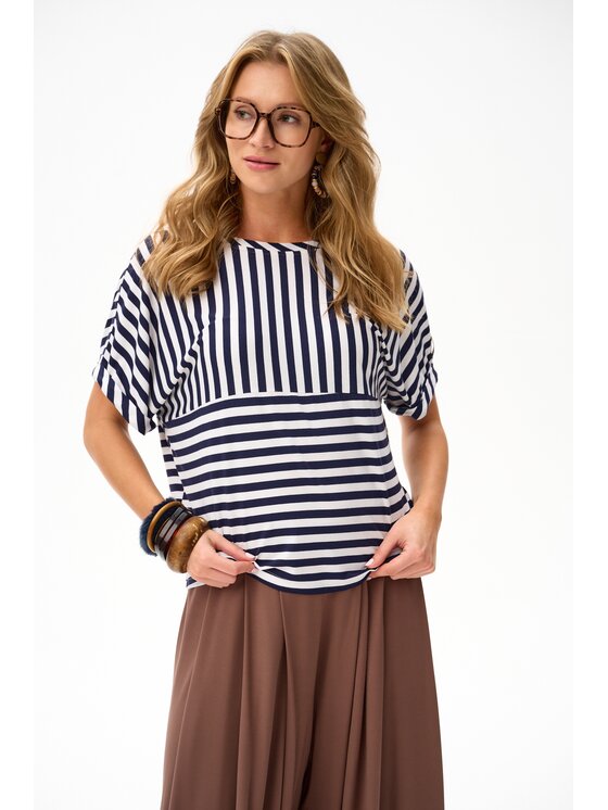 blue shadow blue shadow Bluzka Belis Niebieski Regular Fit
