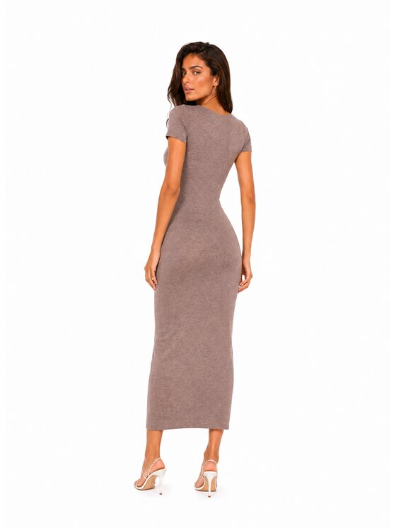 Agatha Studio Agatha Studio Sukienka dzianinowa A26LS-SU-K04 Brązowy Slim Fit