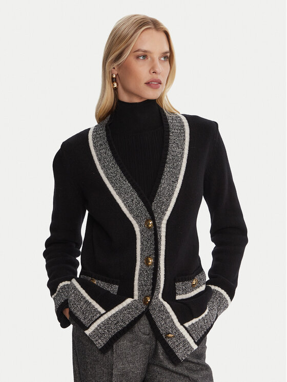 Luisa Spagnoli Luisa Spagnoli Кардиган Ceneriera 100206 Черен Regular Fit