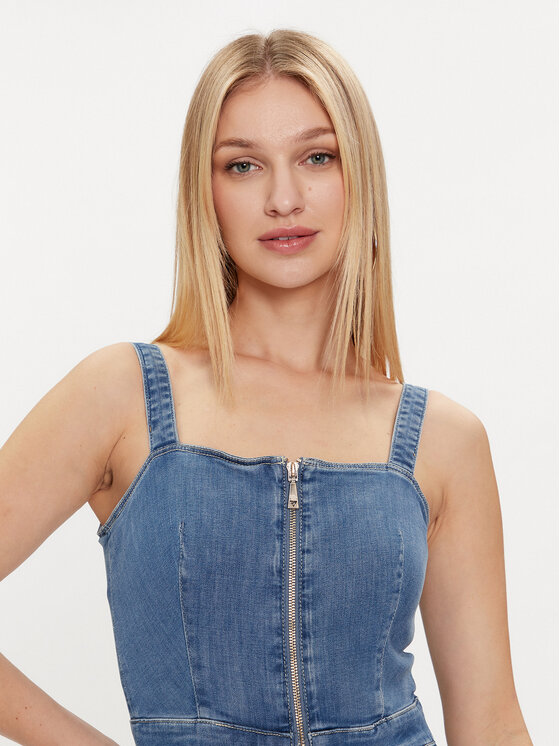 Guess Guess Kombinezon Mariposa W4GD0O D5B42 Plava Regular Fit