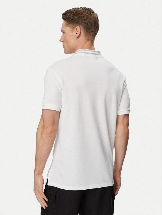 Calvin Klein Jeans Calvin Klein Jeans Polo Monogram LV04RC276G Biały Slim Fit
