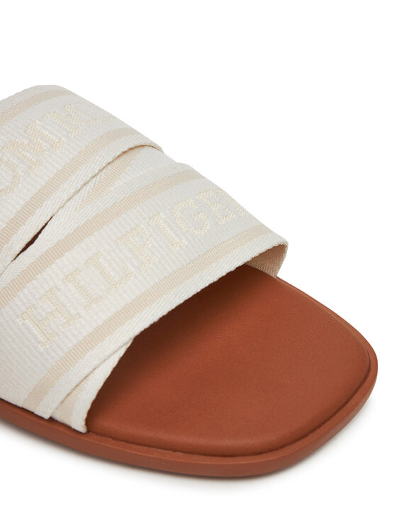 Tommy Hilfiger Tommy Hilfiger Şlapi Webbing Mule FW0FW08421 Alb