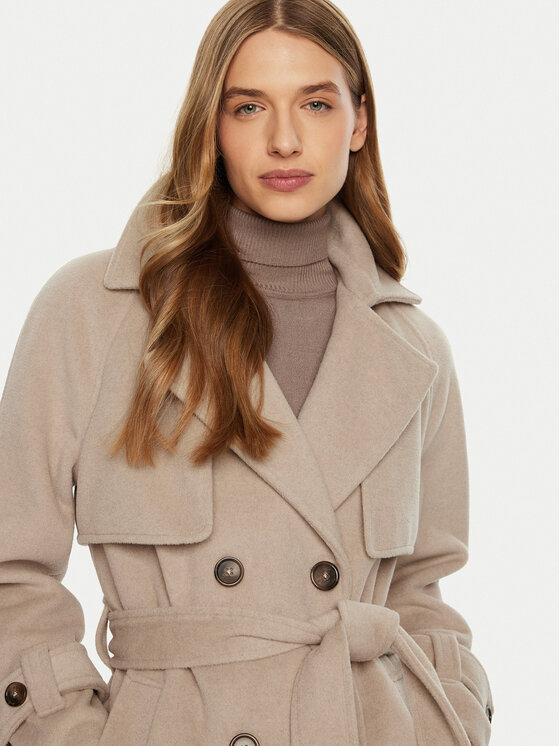 ACCESS FASHION ACCESS FASHION Prechodný kabát 44-9001-119 Béžová Relaxed Fit