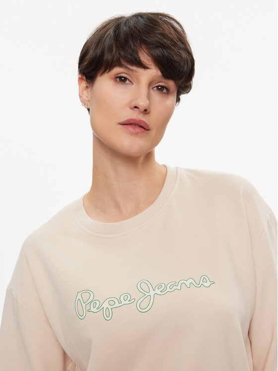 Pepe Jeans Pepe Jeans Felpa Lana PL581430 Écru Regular Fit