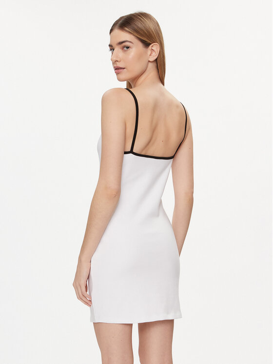 Guess Guess Φόρεμα καθημερινό E4GK00 KBP41 Λευκό Slim Fit